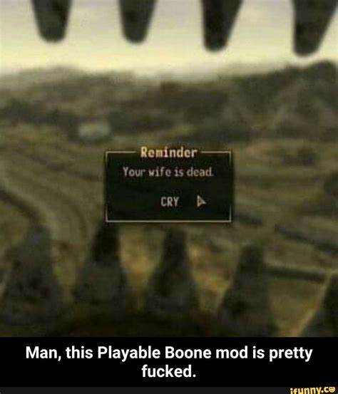 This playable Boone mod is pretty fucked up : r/fnv 